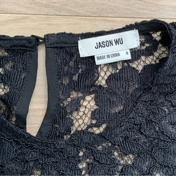 $400 Jason Wu Black Lace Top & Skirt Set - Picture 4 of 10